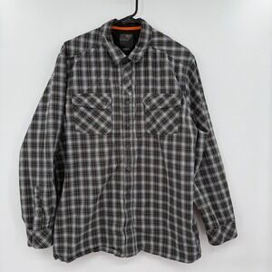 5.11 tactical men's plaid button up pockets size‎ large